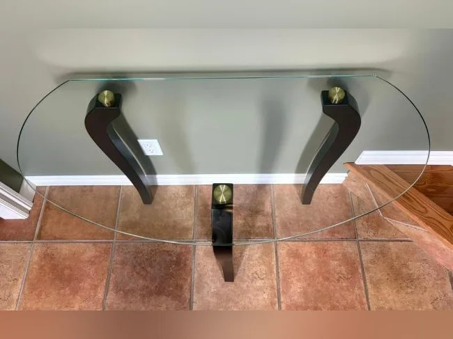 Table console en verre