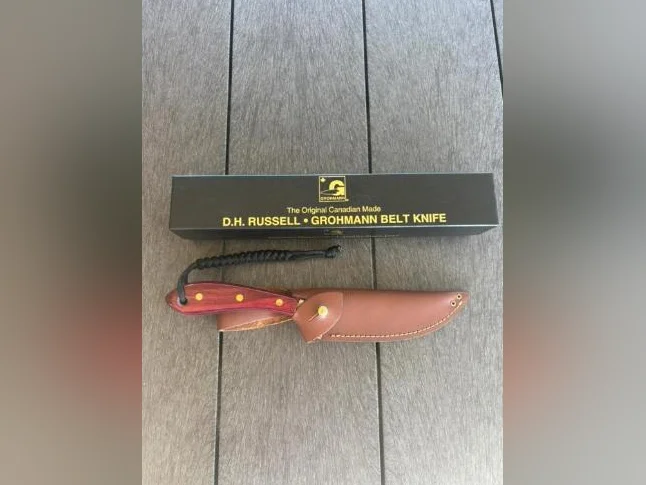 Couteau de chasse Grohman NEUF fabriqué à la main au Canada thumbnail 2