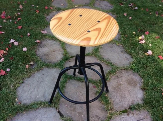 BANC EN BOIS ET MÉTAL HAUTEUR 27 POUCE thumbnail 3