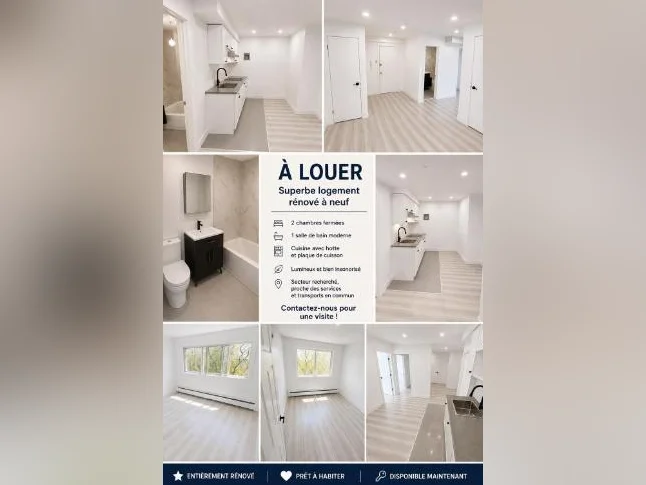 3½ rénové à louer (+bureau),fully renovated for rent (+den), NDG