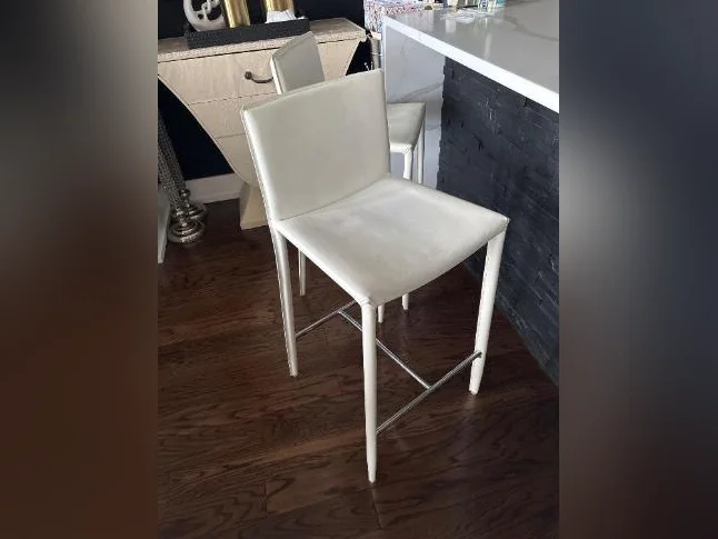 Tabourets d îlot 3 couleur blanc thumbnail 2