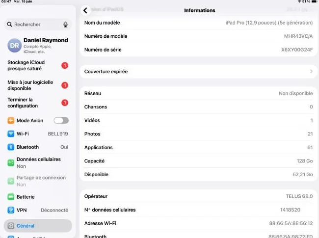 IPad Pro 12,9 po LTE 5è gen + Apple Pencil thumbnail 10