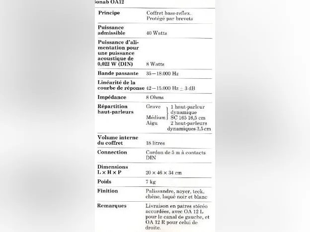 Haut-parleurs SONAB 0A-12 thumbnail 7