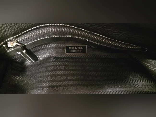 Sac à main Prada Vitello Daino Moro BR2375 thumbnail 6