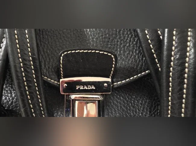 Sac à main Prada Vitello Daino Moro BR2375 thumbnail 4