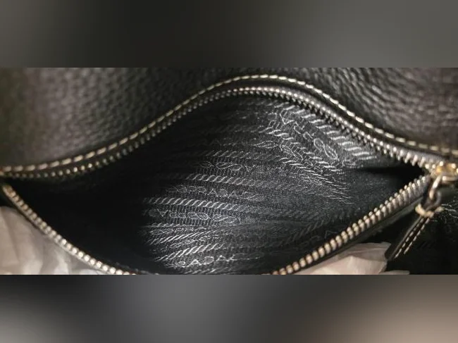 Sac à main Prada Vitello Daino Moro BR2375 thumbnail 9