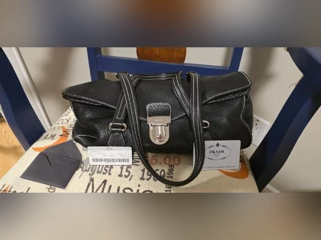 Sac à main Prada Vitello Daino Moro BR2375