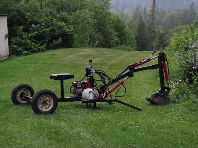 mini excavatrice sur roues, mini pépine artisanal thumbnail 6