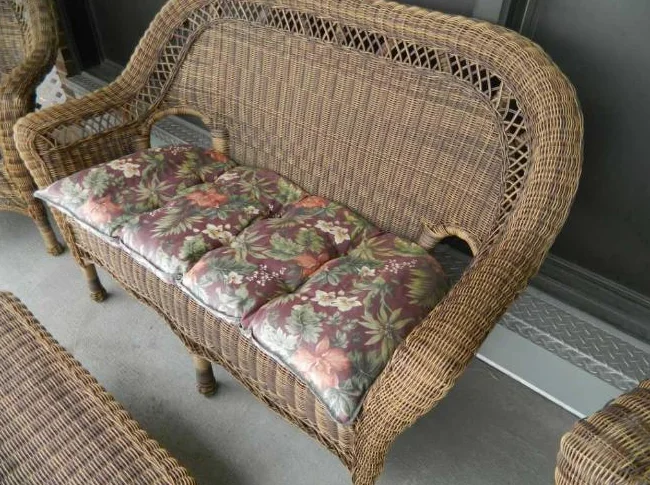 ENSEMBLE DE FAUTEUIL EN ROTIN SYNTHÉTIQUE DURABLE POUR LA PLUIE, IDÉAL POUR PATIO OU TERRASSE thumbnail 4