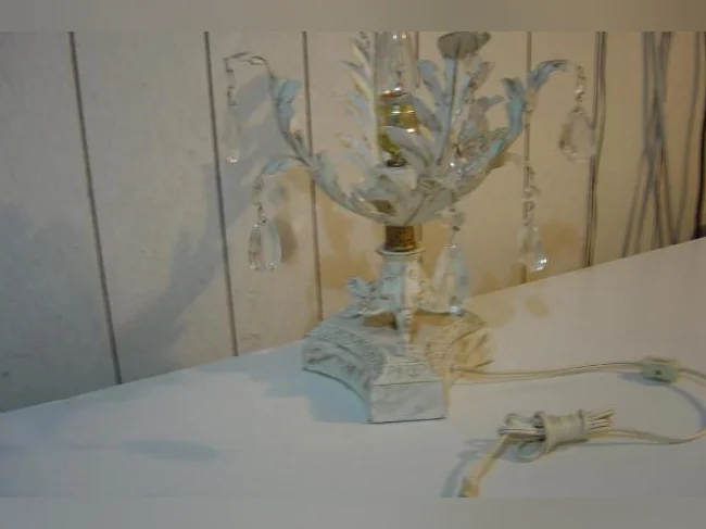 lampe antique + plats