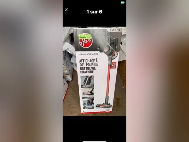 Aspirateur à batterie neuve dans ça boîte