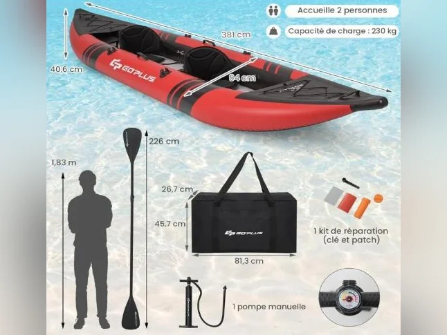 2 KAYAKS GONFLABLES / 2 INFLATABLE KAYAKS