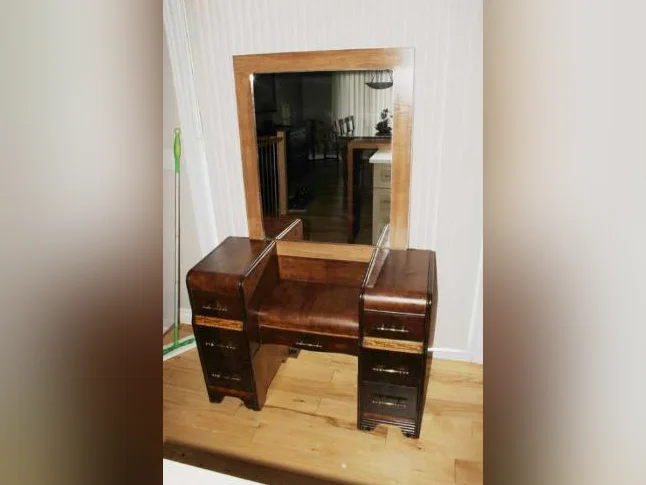 Meuble vanité, coiffeuse antique Art Déco de (1930) A1, 130$+1 prime thumbnail 4