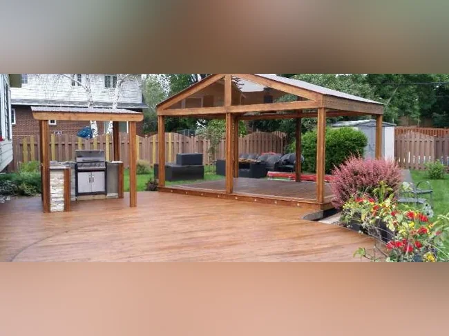 Patio, Clôture, Balcon: sabler, teindre, réparer.. thumbnail 5