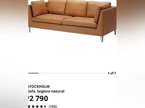Sofa en cuir véritable thumbnail 2