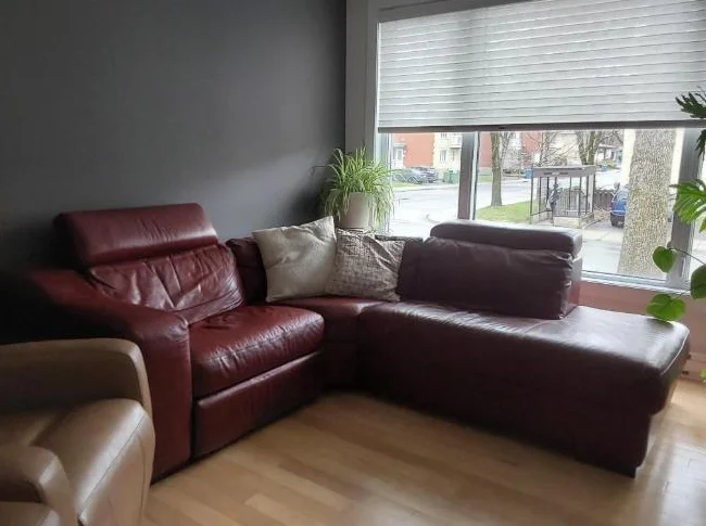 Divan en cuir véritable