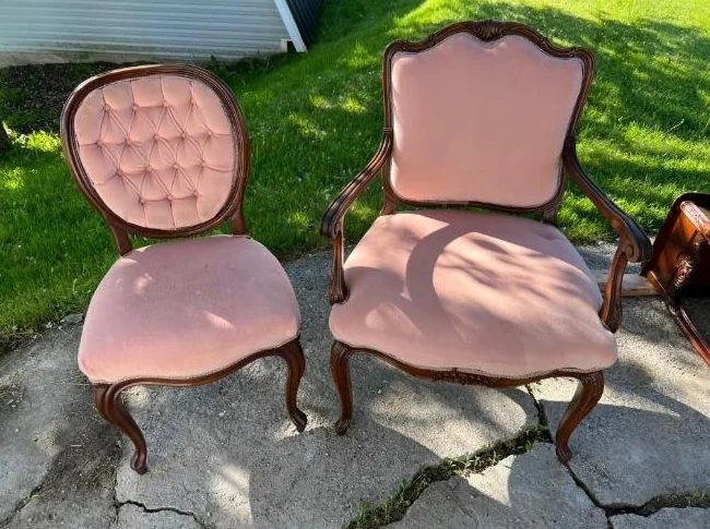 Deux. Belles chaises antique. thumbnail 3