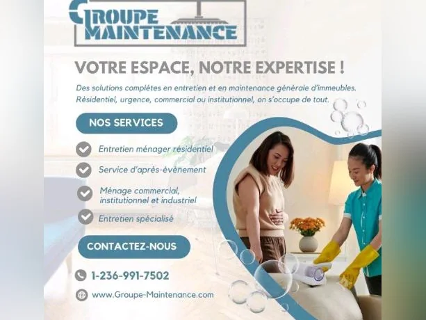 ✨ GROUPE MAINTENANCE – Votre espace, notre expertise !