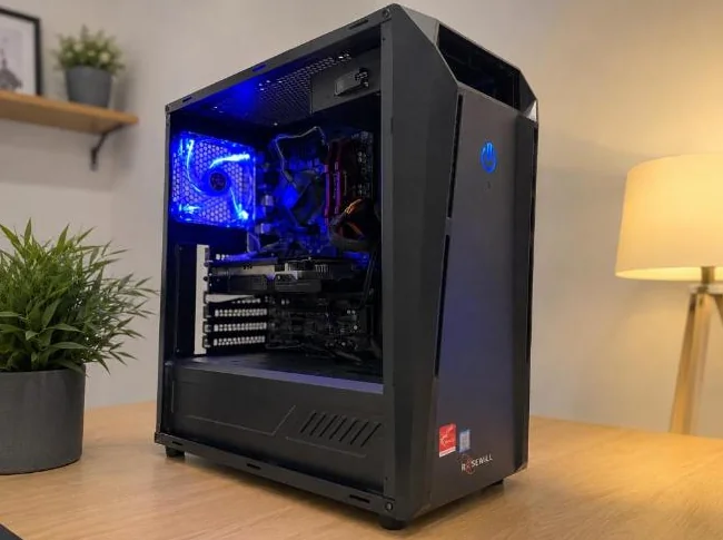 Blue LED Gaming PC – RX 580 8GB / i5 / 16GB RAM – 1080p Fortnite