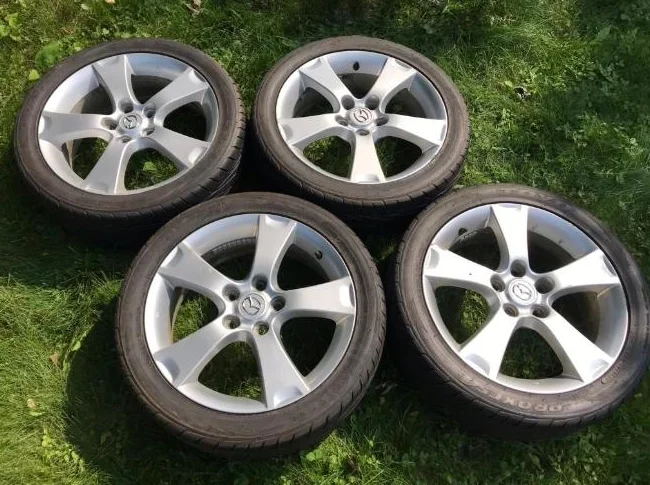 4x Mazda 17” mags 5x114.3 + Toyo Proxes 215/45R17 All season thumbnail 9