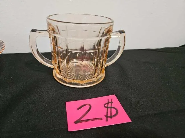 Lot vaisselle verre rose retro a l'unité ou le lot complet 25$ thumbnail 6