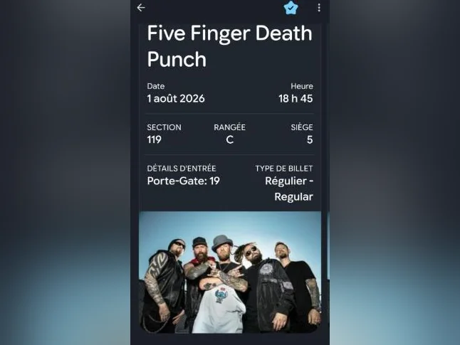 Billets pour FIVE FINGER DEATH PUNCH 1 AOÛT MONTRÉAL CENTRE BELL