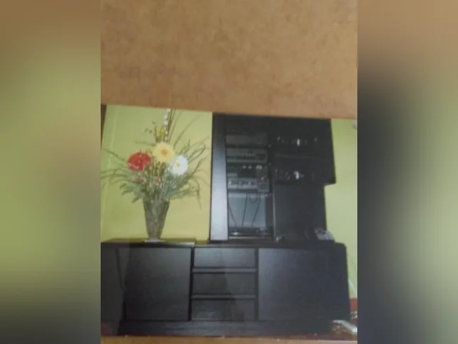 MEUBLE    T. V    ET    SYSTÈME DE SON  avec tiroirs