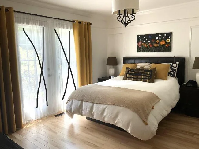 Housse de couette QUEEN blanc cassé et accessoires