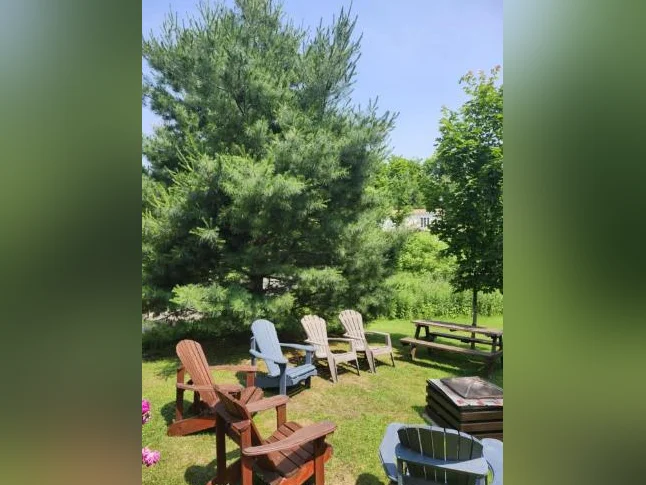 Roulotte Satellite CF3910 2018 + cabanon+gazebo + BBQ Coleman+foyer sur son site clé en main thumbnail 4