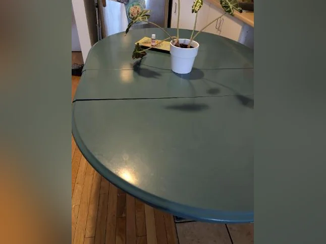 TABLE avec rallonge au centre............80 $             doit partir aujourdhui thumbnail 2