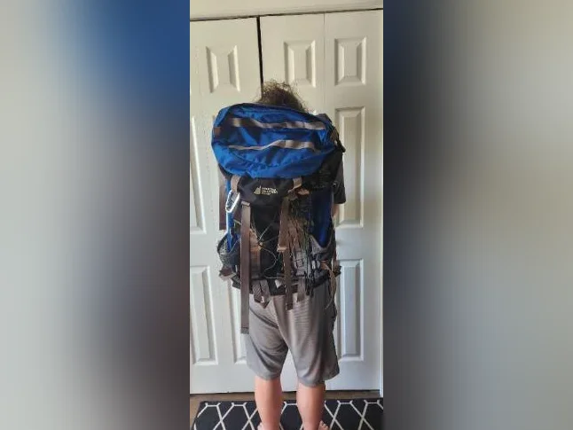 sac à dos pour excursions en forêt utilisé
