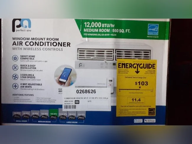 Climatiseur 12000Btu,Perfect Air,modèle PAWFC12000,utilisé 2 été. thumbnail 2