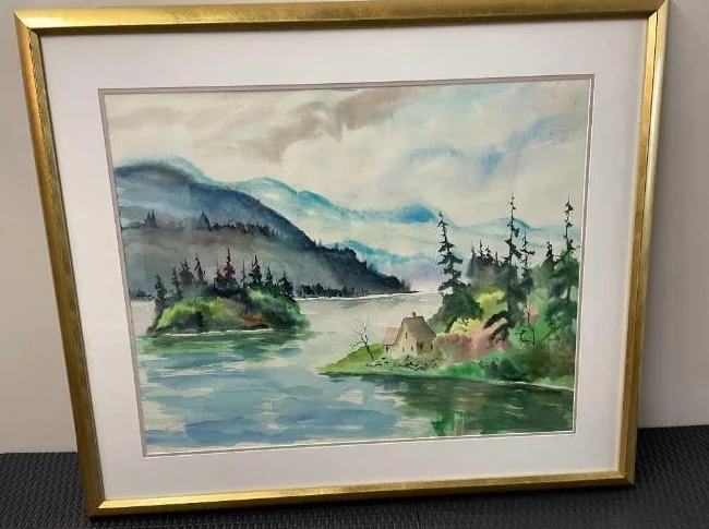 Tableaux (2) du peintre Albert Victorin Breau ORIGINAL 25x20 et 24X30 thumbnail 3