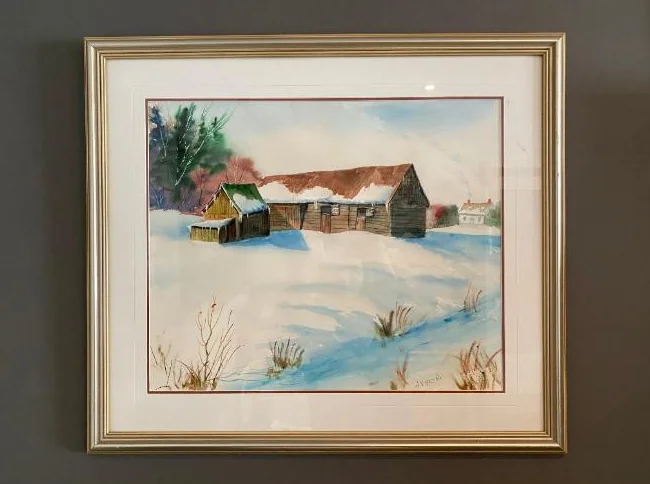 Tableaux (2) du peintre Albert Victorin Breau ORIGINAL 25x20 et 24X30