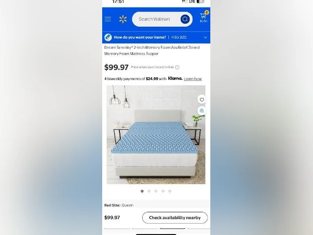 LIQUIDATION Surmatelas en mousse mémoire pour lit Queen -Neuf thumbnail 3