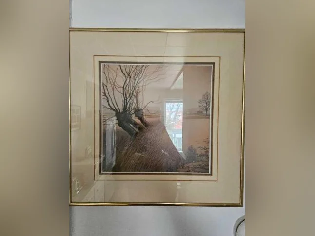 Cadre décoratif cuivre/letton