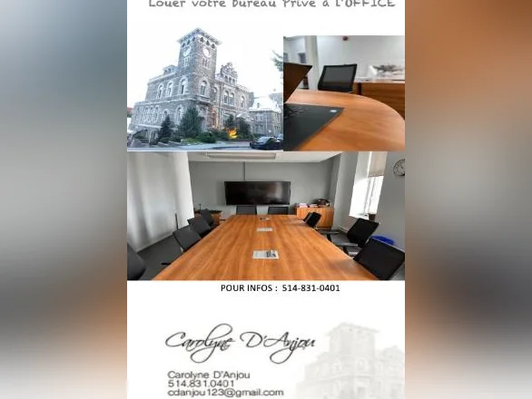 Bureau pour professionnels louer saint Hyacinthe