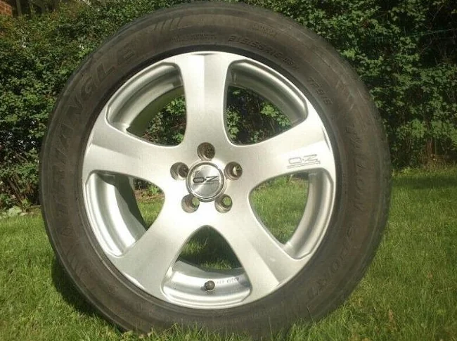4x OZ Racing "5 Star" HyperSilver (16x7"/ 5x100mm) Made in Italy thumbnail 2