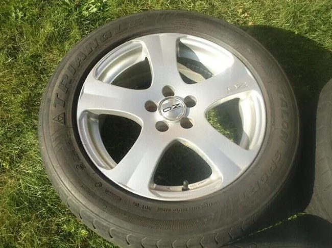 4x OZ Racing "5 Star" HyperSilver (16x7"/ 5x100mm) Made in Italy thumbnail 4