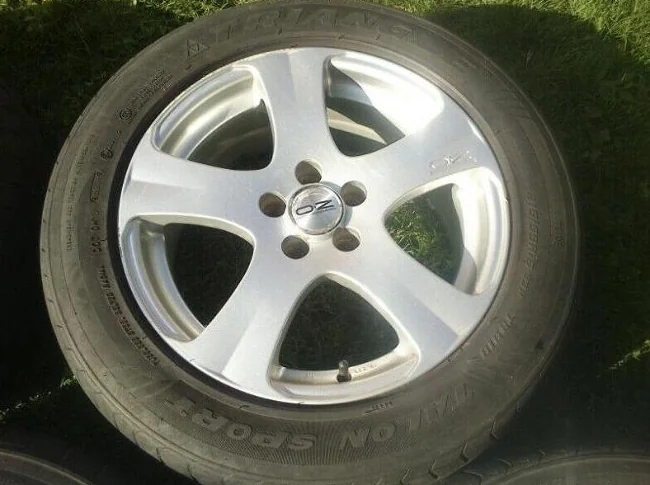 4x OZ Racing "5 Star" HyperSilver (16x7"/ 5x100mm) Made in Italy thumbnail 5