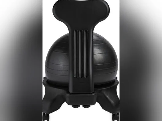 Gaiam - Chaise avec ballon d'exercice d'équilibre noir thumbnail 6
