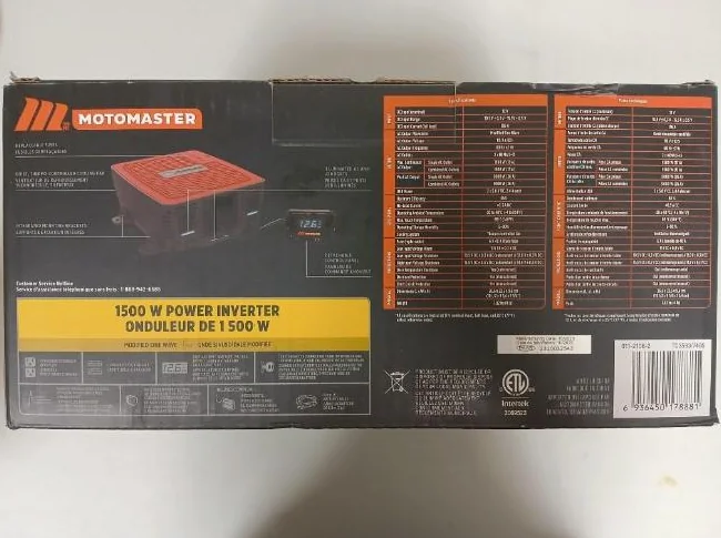 Onduleur Motomaster 1500 W thumbnail 2