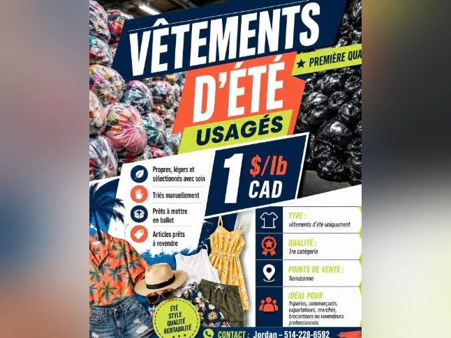 Particulier vend lots vêtements été — quantité limitée