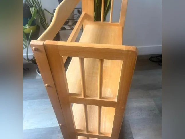 Étagère bibliothèque pliante en bois massif naturel thumbnail 5