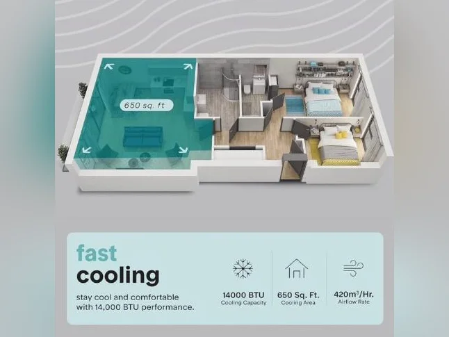 📣 Climatiseur portable SereneLife 12000 BTU neuf ❄️ thumbnail 2