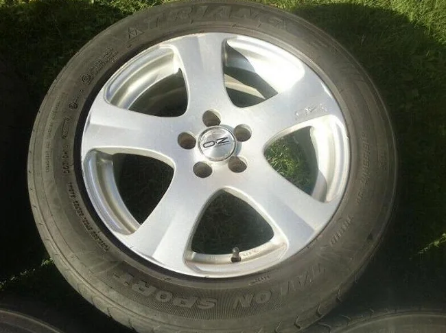 4x OZ Racing "5 Star" HyperSilver (16x7"/ 5x100mm) Made in Italy thumbnail 5