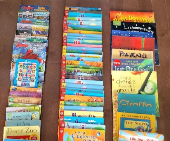 80 livres d’histoires enfants, idéal garderie, tablette parlante avec livres, livres à colorier etc  (voir descriptions) thumbnail 2