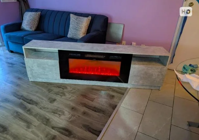 Meuble tv avec foyer thumbnail 2