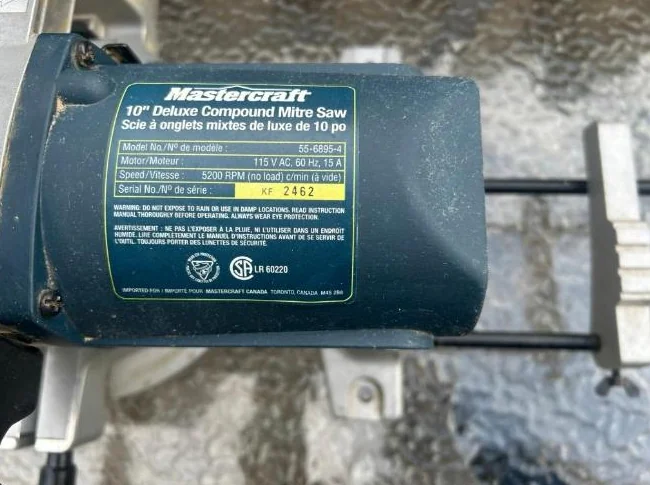 Scie a onglet 10" deluxe Mastercraft thumbnail 4