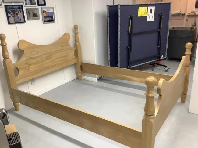 Ensemble de tête et pied de lit pour lit double en frêne blanc